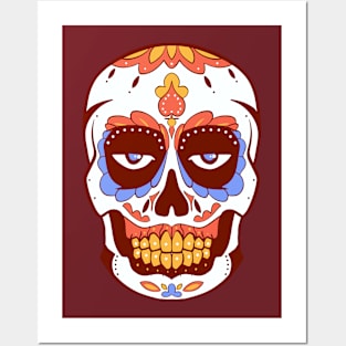 Floral Elegance Skull Posters and Art